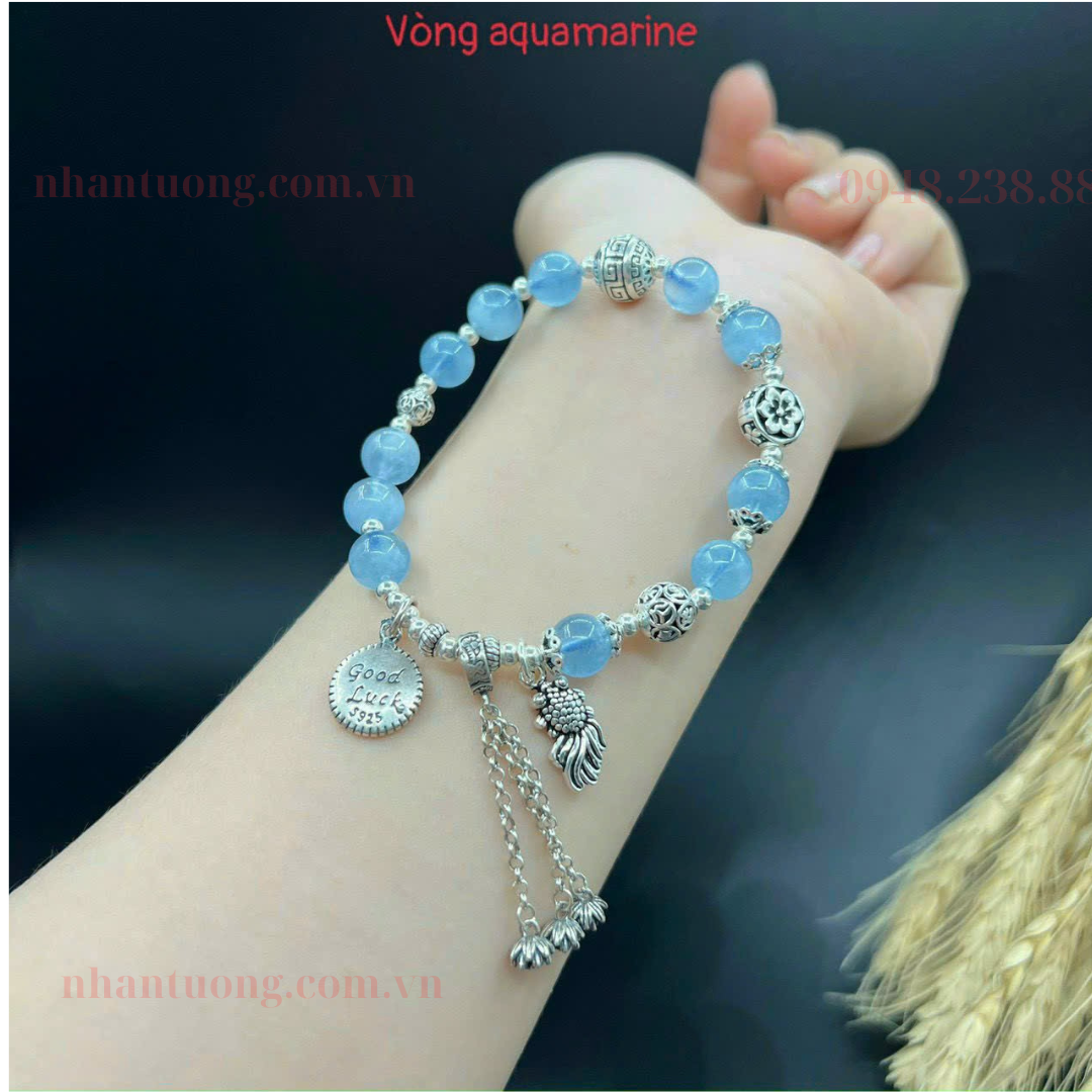 Lắc tay aquamarine