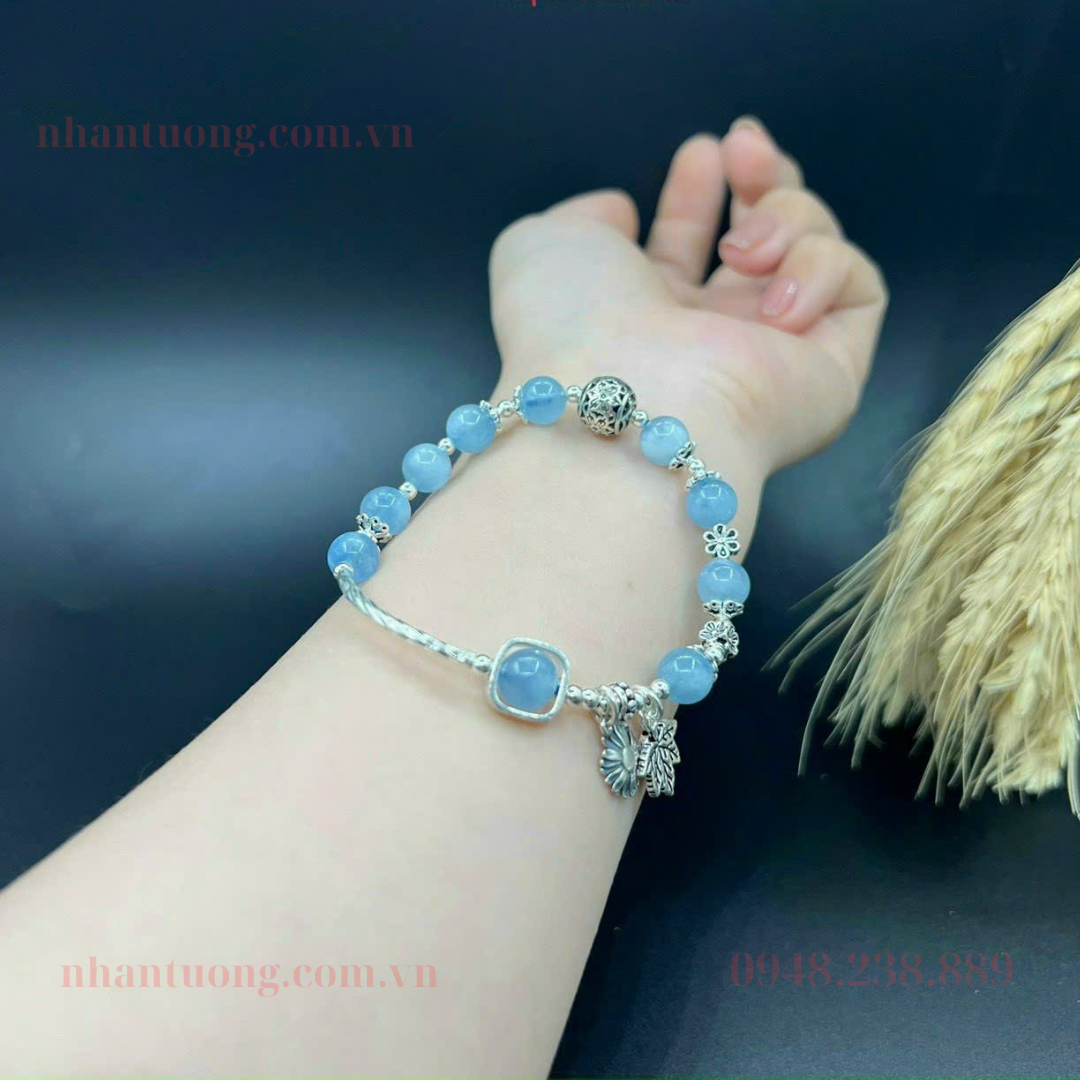 Lắc tay aquamarine