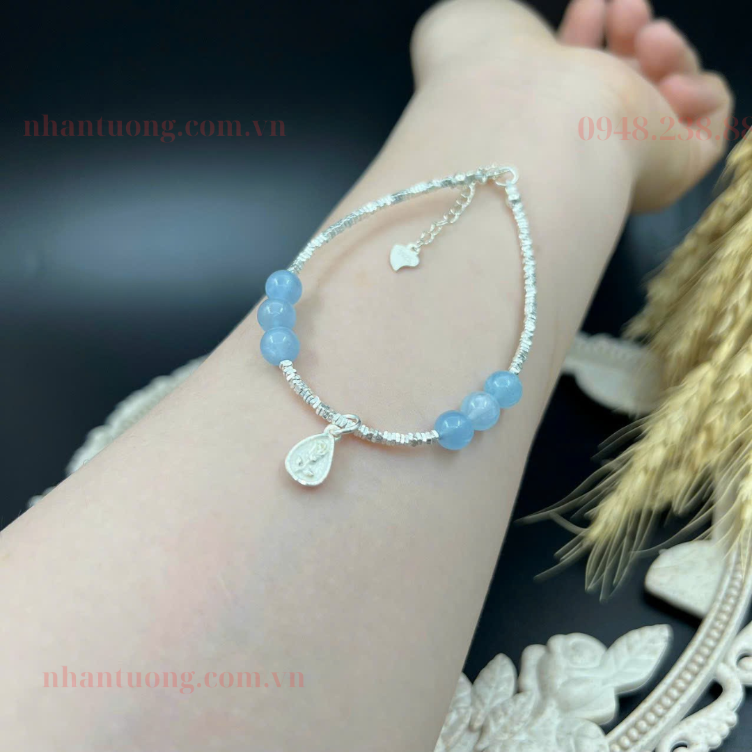 Lắc tay aquamarine